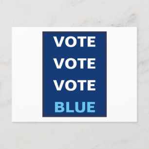 Vote Democrat Sky Blue Election Template Postcard