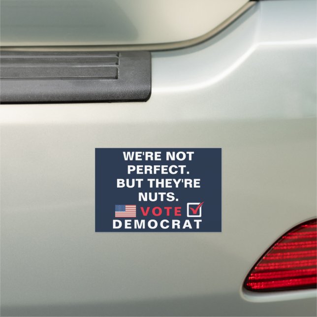 Vote Democrat - We're not perfect anti-GOP 2024  Car Magnet (In Situ)
