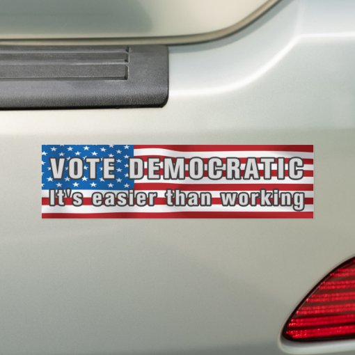 Vote Democratic Anti Obama Bumpersticker Bumper Sticker | Zazzle