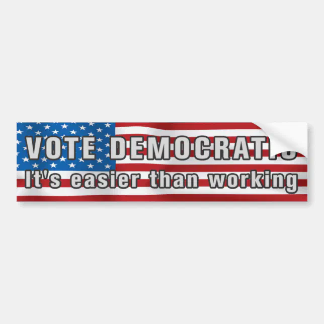 Vote Democratic Anti Obama Bumpersticker Bumper Sticker | Zazzle