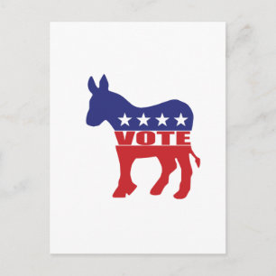 Vote Democratic Party Postcard