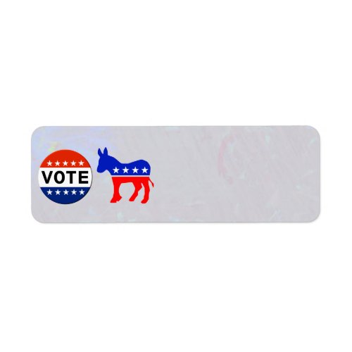 Vote Democratic Return Address Sticker
