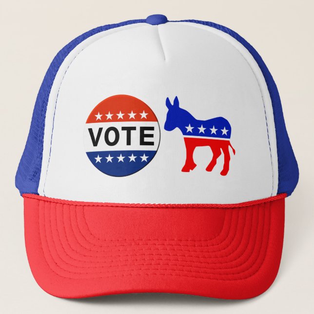 Vote Democratic Trucker Hat (Front)