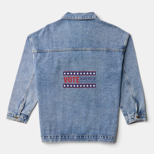 Vote Denim , Jacket (Jean Jacket), Denim (Back)