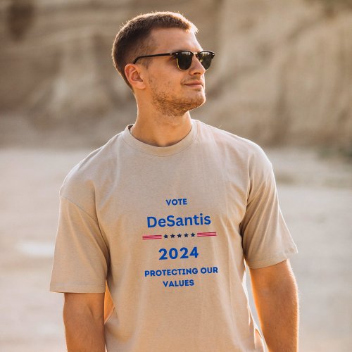 Vote DeSantis 2024 Protecting Our Values  T_Shirt