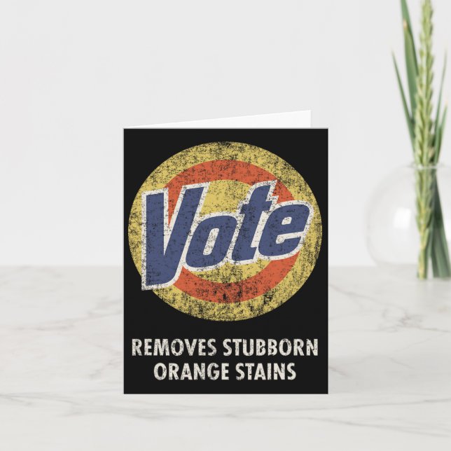 Vote Detergent Funny Vintage  Card (Front)