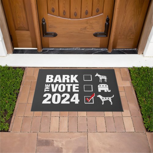 Vote Dog in 2024 Bark the Vote 2024 Election Doormat