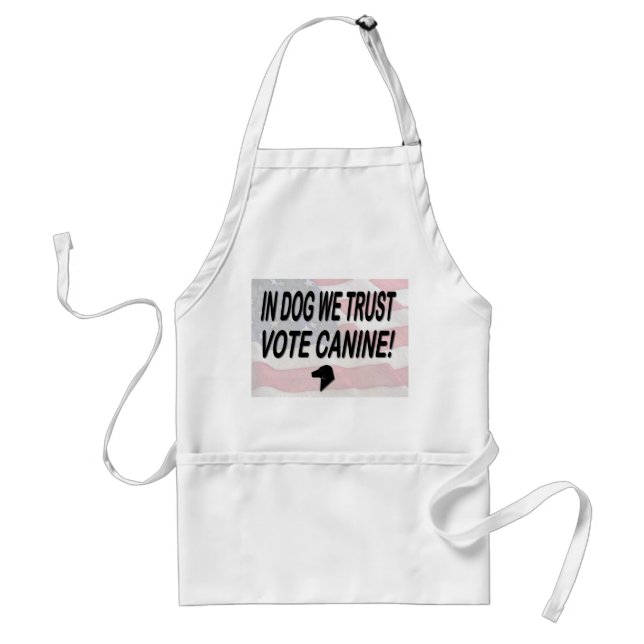 Vote Dog with American Flag Adult Apron (Front)
