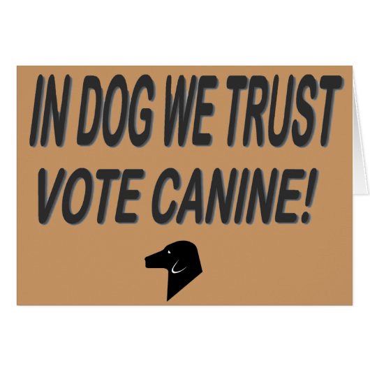 Vote Dog with Black Text Cards (Front Horizontal)