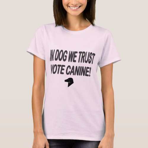 Vote Dog with Black Text T_Shirt