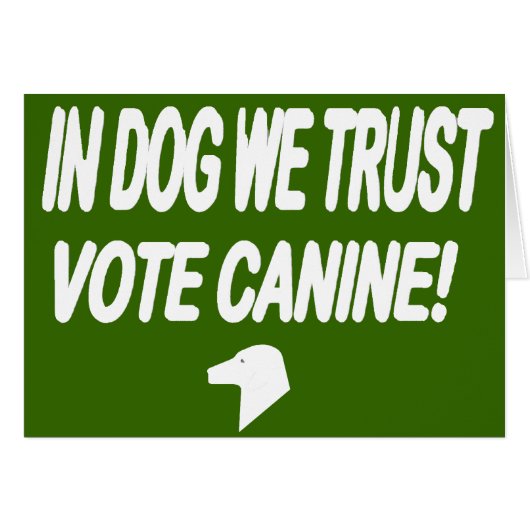 Vote Dog with White Text Cards (Front Horizontal)