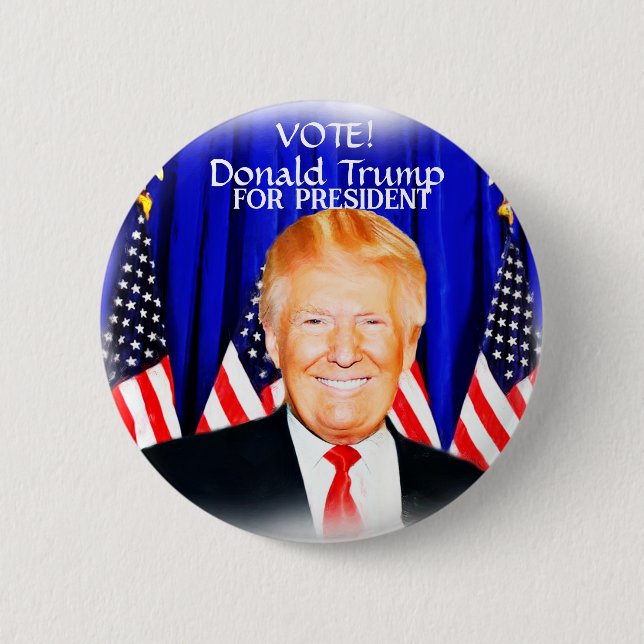 VOTE! Donald Trump for President_ Button (Front)