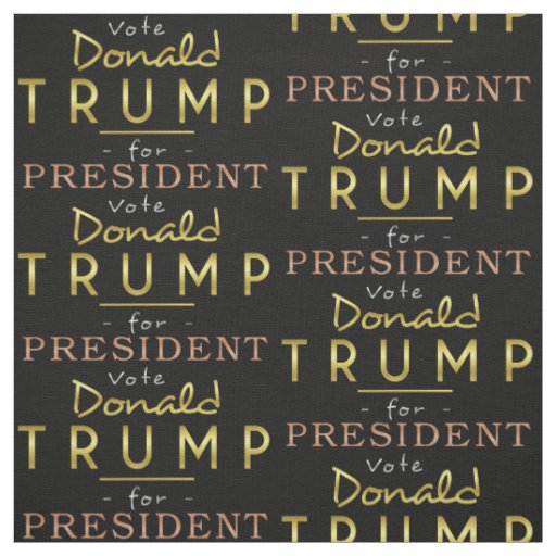 Vote Donald Trump for President Republican Pattern Fabric