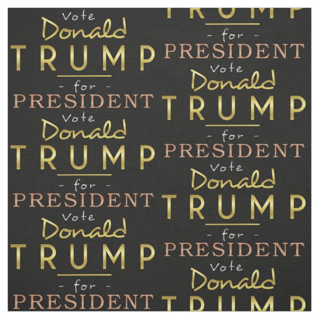 Vote Donald Trump for President Republican Pattern Fabric (Swatch)