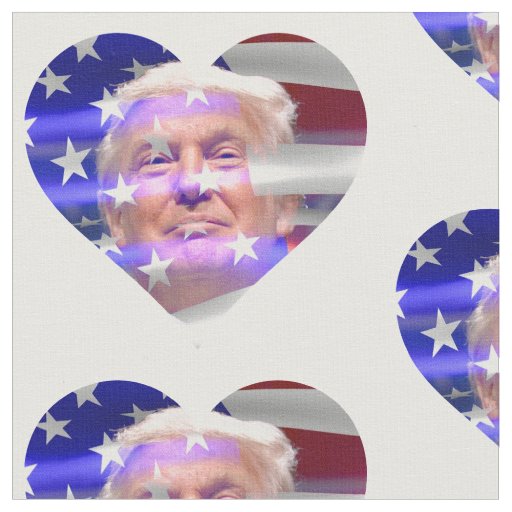 vote donald trump heart fabric