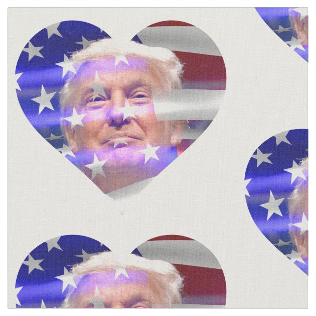 vote donald trump heart fabric (Close Up)