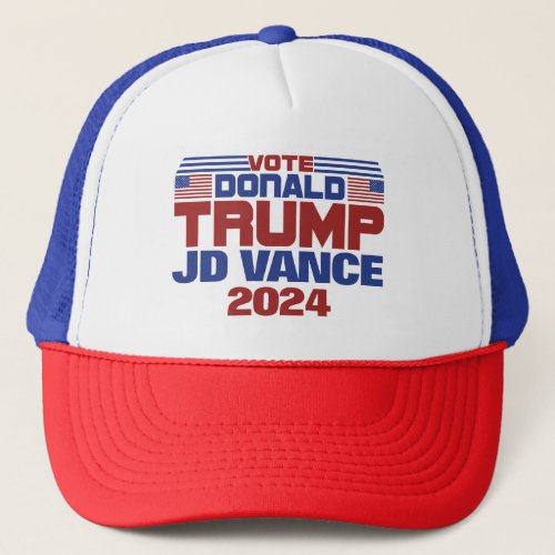 Vote Donald Trump JD Vance 2024 Trucker Hat