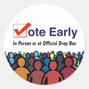 Vote Early in Person 2026 Classic Round Sticker