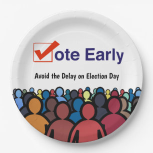 Vote Early Paper Plates