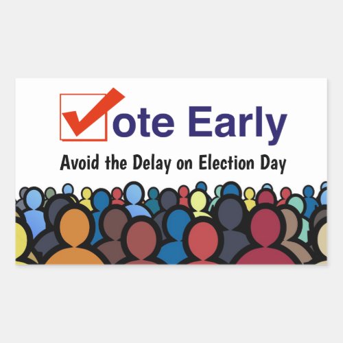Vote Early Rectangular Sticker