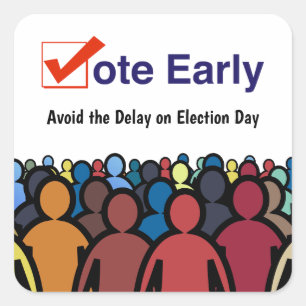 Vote Early Square Sticker