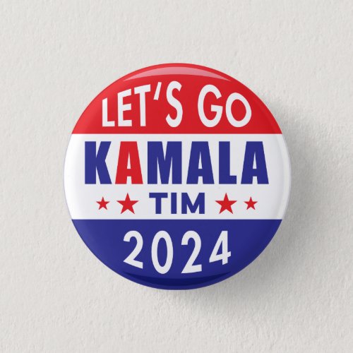 Vote Election 2024 Kamala Harris Walz Democrats Button