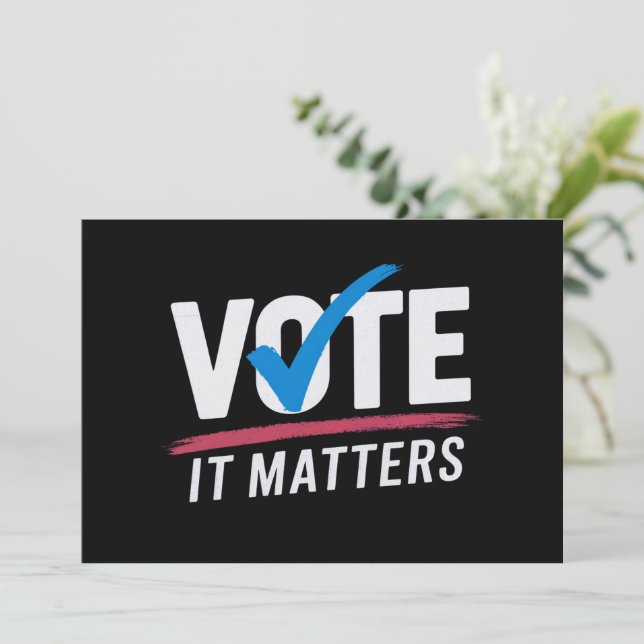 Vote Election 2024 Voter Democrat Politics  Invitation (Standing Front)