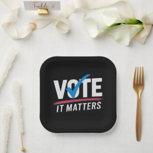 Vote Election 2024 Voter Democrat Politics  Paper Plates