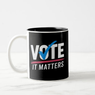 Vote Election 2024 Voter Democrat Politics Two-Tone Coffee Mug