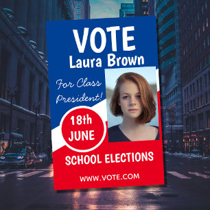 Vote Election Campaign Flyer Template Red White
