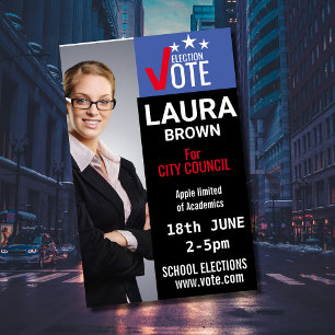 Vote Election Campaign Flyer Template with Photo