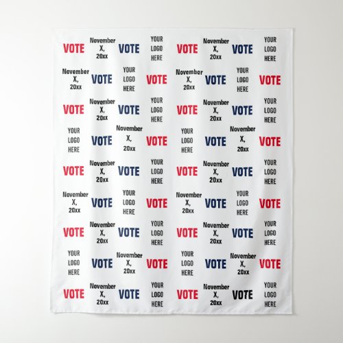 Vote Election Campaign Logo Selfie Background Tapestry