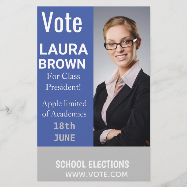 Vote election campaign template flyer (Front)