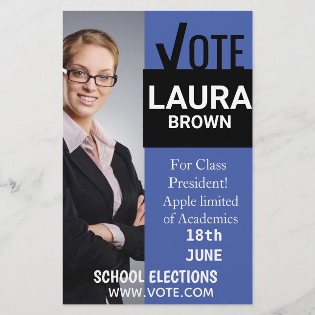 Vote election campaign template flyer (Front)
