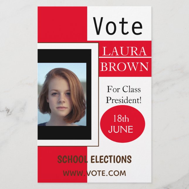 Vote election campaign template flyer (Front)