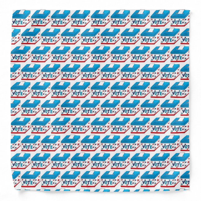 VOTE Election Day USA Voting Ballot Box Bandana (Front)