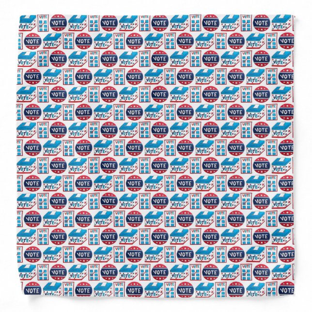 VOTE Election Day USA Voting Ballot Box Bandana (Front)