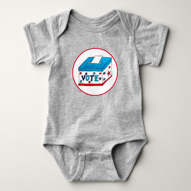 VOTE Election Day USA Voting Ballot Box Voting Baby Bodysuit (Front)