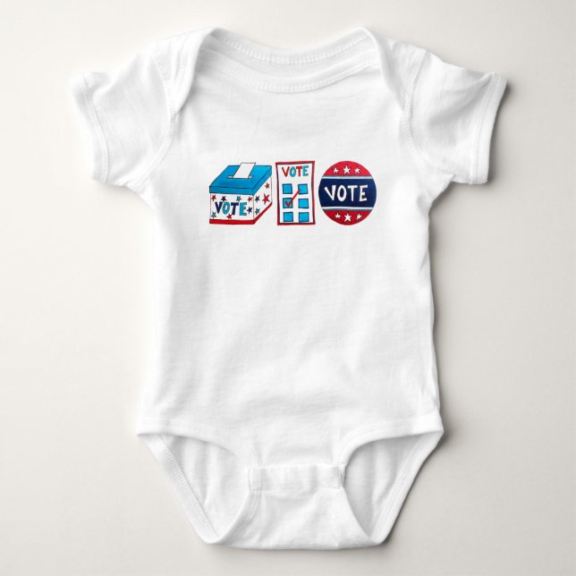 VOTE Election Day USA Voting Ballot Box Voting Baby Bodysuit (Front)
