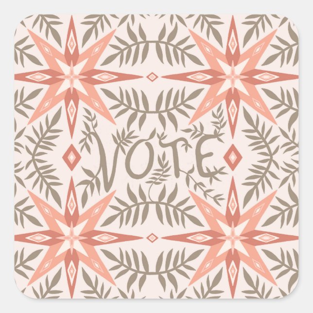 VOTE ELECTION DAY Vines Botanical  Square Sticker (Front)