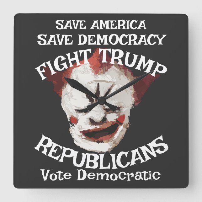 Vote Election FW FV HG 2026 2028 Campaign Square Wall Clock (Front)