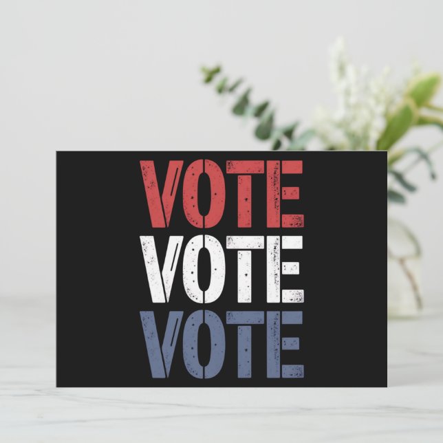 Vote Election Politics Voting Voter Registration  Invitation (Standing Front)