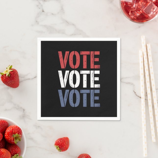 Vote Election Politics Voting Voter Registration  Napkins (Insitu)