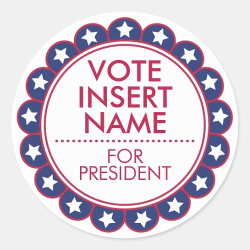 Vote Election Sticker Seals Political Campaign