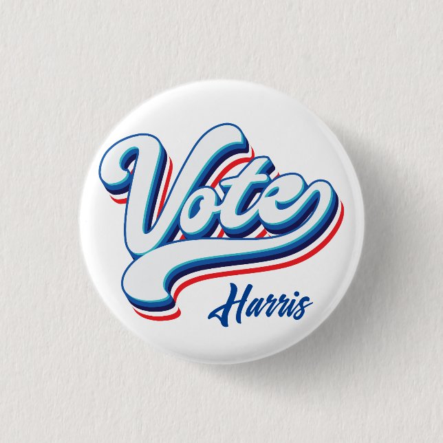 Vote Election Typography  Button (Front)