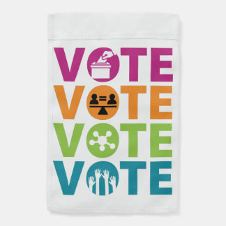 VOTE equality, science, diversity garden flag