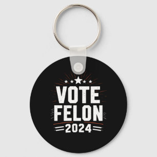Vote Felon Trump 2024 Funny Election Vote Keychain