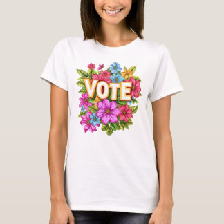 VOTE Floral Yellow T-shirt