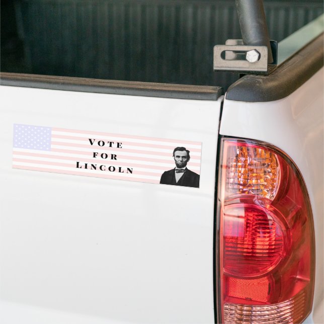 Vote for Abraham Lincoln Bumper Sticker (On Truck)