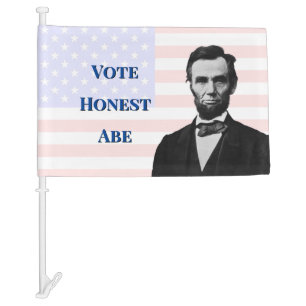Vote for Abraham Lincoln Car Flag